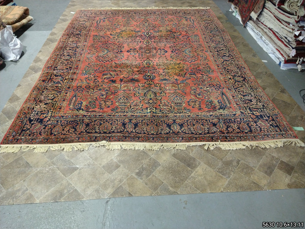 10.6 x 13.11 Sarouk RUG Coral #F-5630