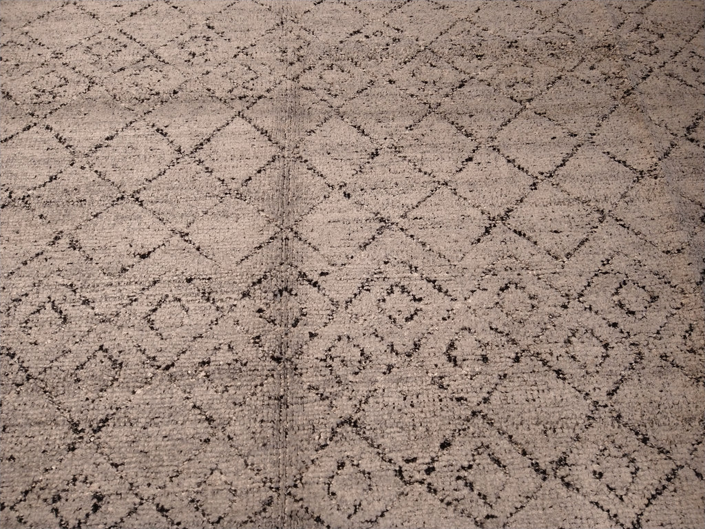 9 x 11.10 GRAY Modern Calvin Rug Hand-knotted in India #F-5639