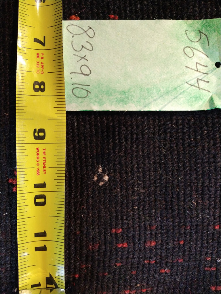 8.3 x 9.10 Gabbeh Area Rug Royal Blue Handmade in India HAPPY CARPET #F-5644