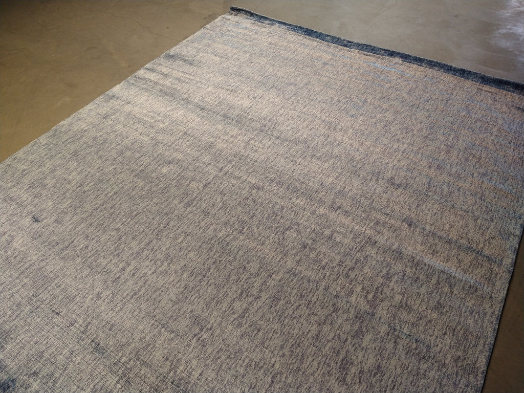 6.1 x 9.3 LIGHT BLUE MODERN AREA RUG Handmade in India #F-5650