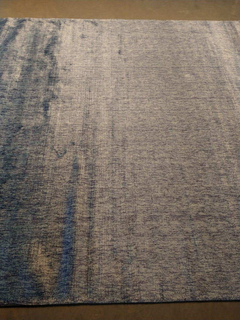 6.1 x 9.3 LIGHT BLUE MODERN AREA RUG Handmade in India #F-5650