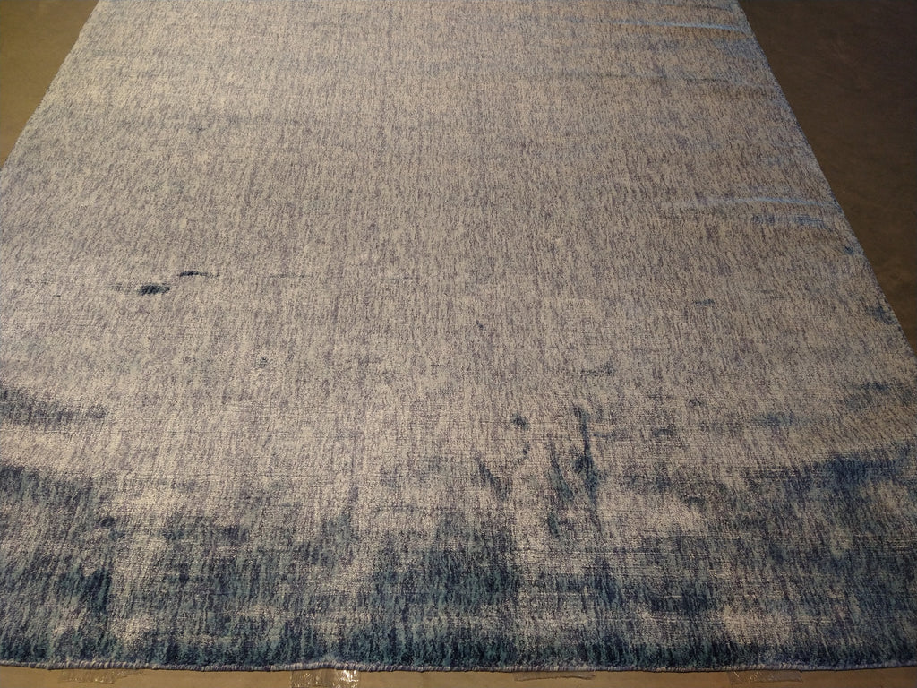 6.1 x 9.3 LIGHT BLUE MODERN AREA RUG Handmade in India #F-5650