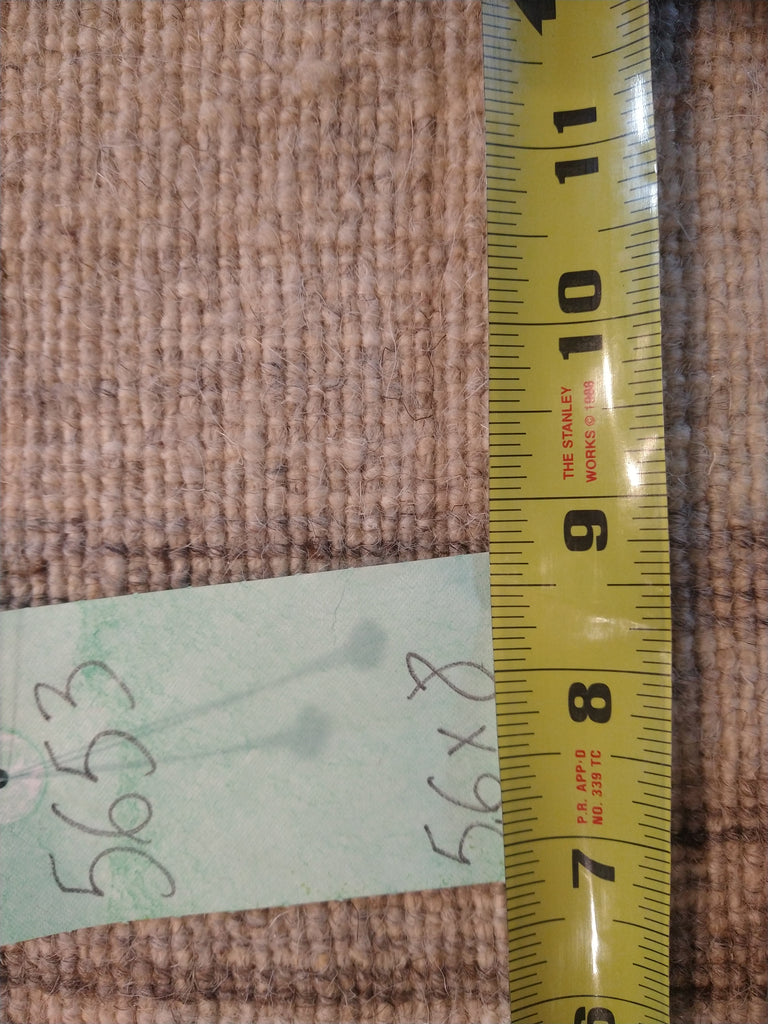 5.6 x 8 Natural Handmade Flat weave Kilim double sided handmade #F-5653