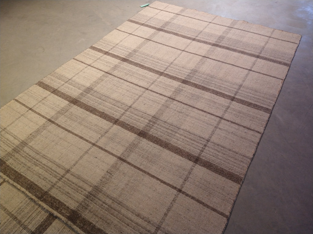 5.6 x 8 Natural Handmade Flat weave Kilim double sided handmade #F-5653