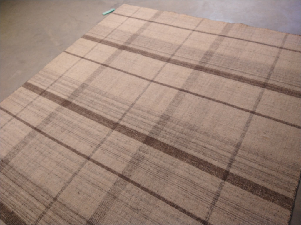 5.6 x 8 Natural Handmade Flat weave Kilim double sided handmade #F-5653