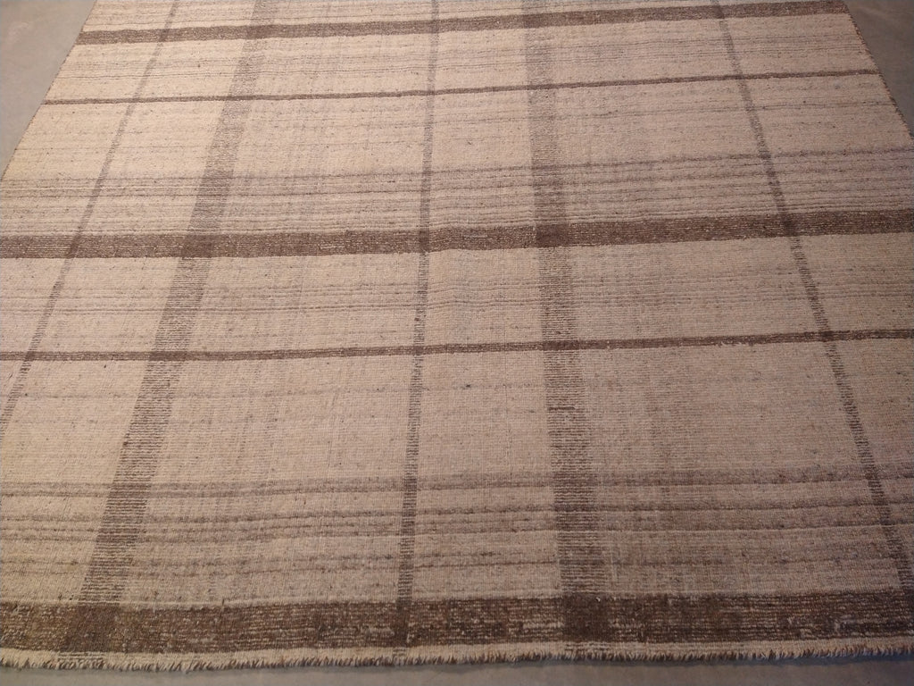 5.6 x 8 Natural Handmade Flat weave Kilim double sided handmade #F-5653