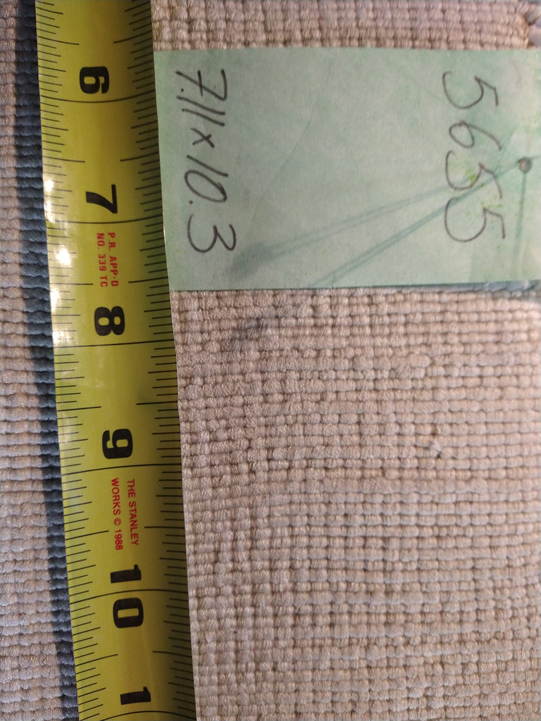 7.11 x 10.3 GRAY CONTEMPORARY Bamboo Silk Handmade in India #F-5655