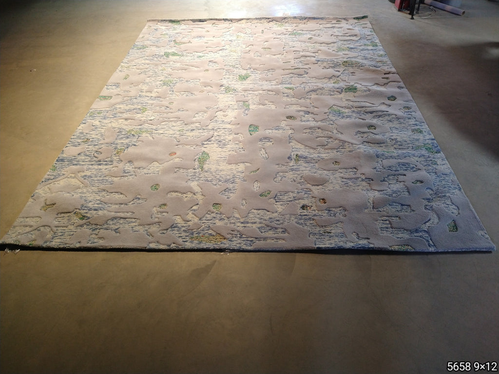 9' x 12' Contemporary Hand-tuftted Rug Raised Pile #F-5658