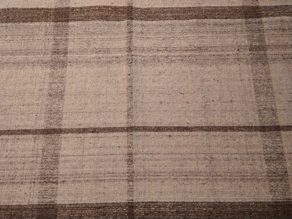 5.1 x 7.11 FLAT WEAVE KILIM NEUTRAL WOOL Double Sided #F-5662