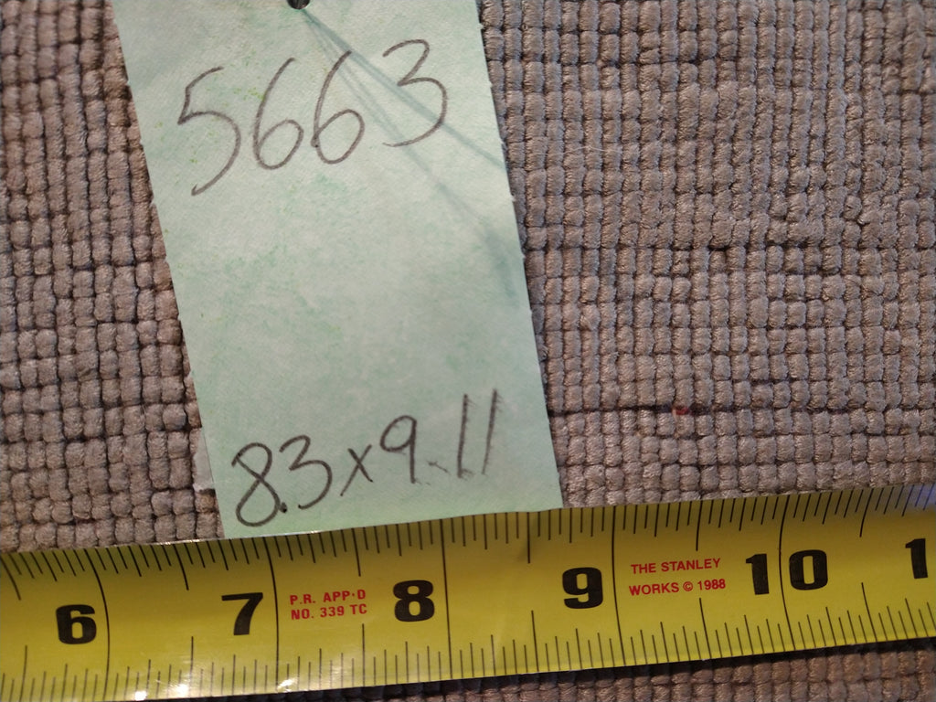 8.3 x 9.11 BAMBOO SILK GRAY MODERN CARPET Handmade India area Rug #F-5663