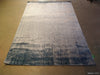 Load image into Gallery viewer, 6.1 x 9.1 PLAINE LIGHT BLUE AREA RUG HANDMADE INDIA SHINY RUG #F-5666