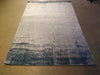 Load image into Gallery viewer, 6.1 x 9.1 PLAINE LIGHT BLUE AREA RUG HANDMADE INDIA SHINY RUG #F-5666