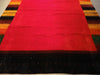 Load image into Gallery viewer, 8.3 x 9.11 GABBEH RUG COLORFUL BORDER SOLID RED HANDMADE INDIA #F-5670