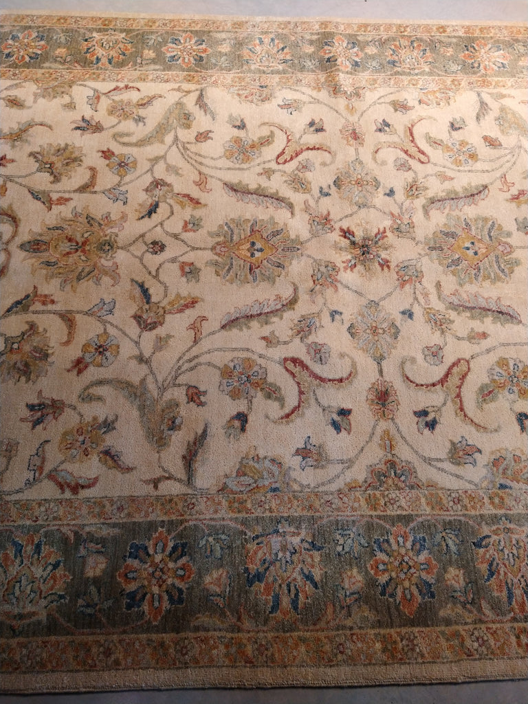 6.6 x 9.6 Quality Jaipour Rug Beige Olive Green #F-5707