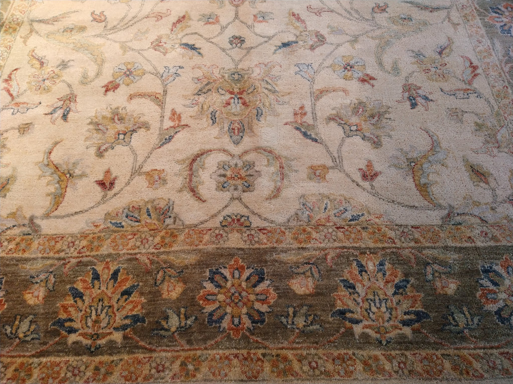 6.6 x 9.6 Quality Jaipour Rug Beige Olive Green #F-5707