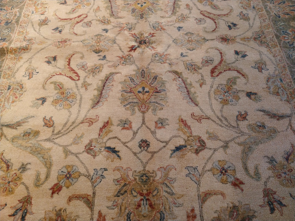 6.6 x 9.6 Quality Jaipour Rug Beige Olive Green #F-5707