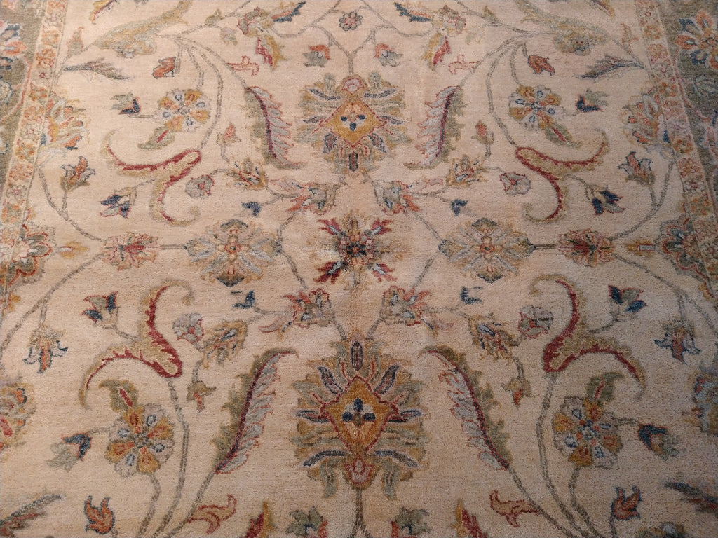 6.6 x 9.6 Quality Jaipour Rug Beige Olive Green #F-5707