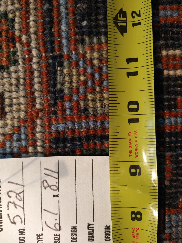 6.1 x 8.11 New Handmade Serapi Natural Wool Rug Decorative Colors #F-5721