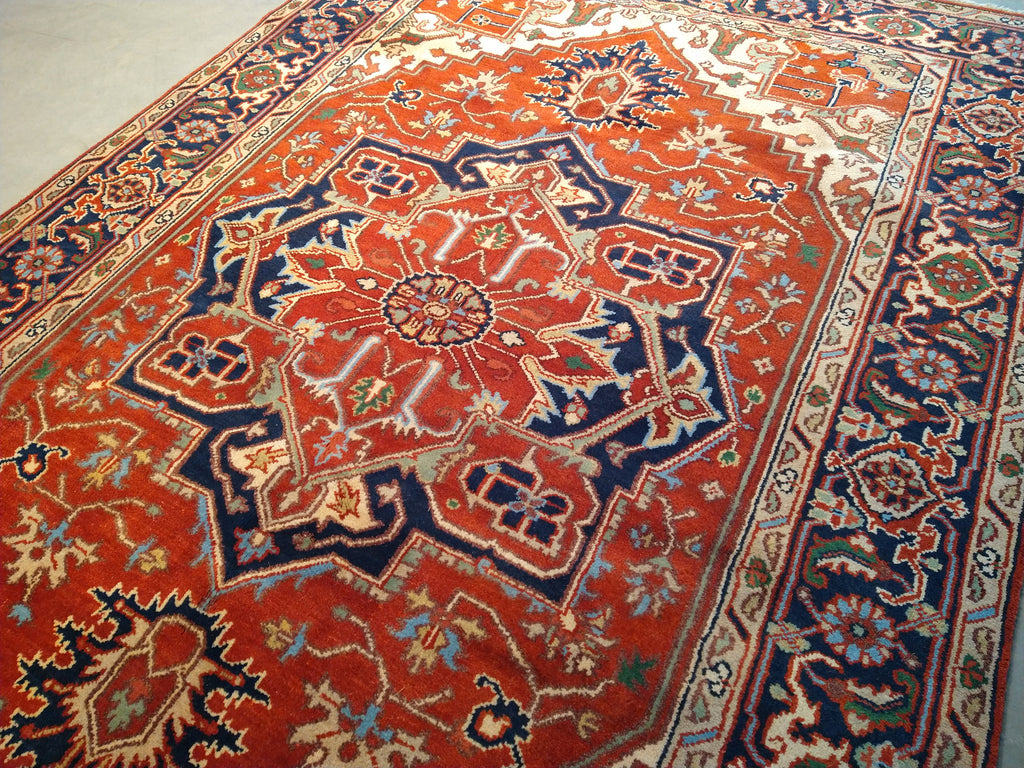 6.1 x 8.11 New Handmade Serapi Natural Wool Rug Decorative Colors #F-5721