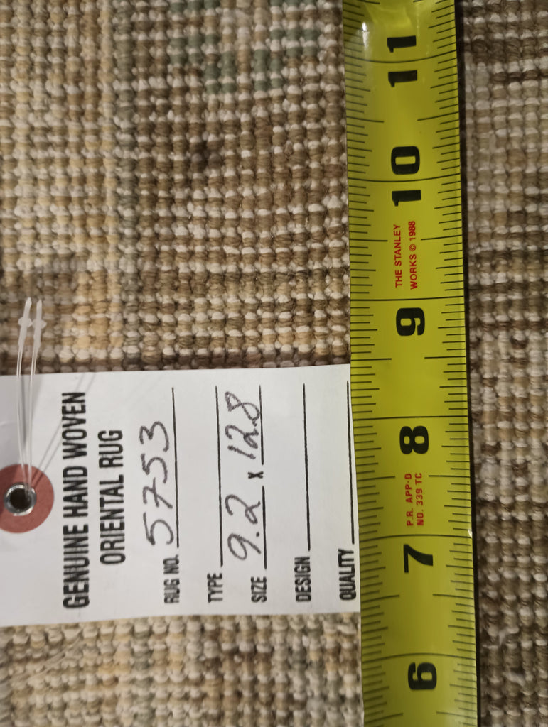 9.2 x 12.8 Vintage Persian Handmade Rug LOW PILE #F-5753