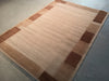 Load image into Gallery viewer, 5.8 x 8.10 Plain Color Beige Brown Modern Handmade Rug #F-5776