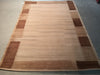 Load image into Gallery viewer, 5.8 x 8.10 Plain Color Beige Brown Modern Handmade Rug #F-5776