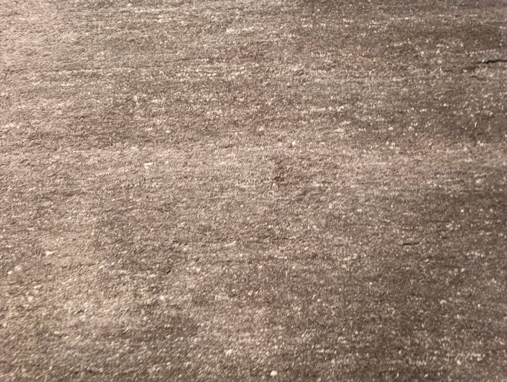 4.1 x 6 Plain BROWN Handmade Wool Rug #F-5777