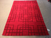 Load image into Gallery viewer, 5.2 x 8 RED CONTEMPORARY Handmade RUG #F-5780