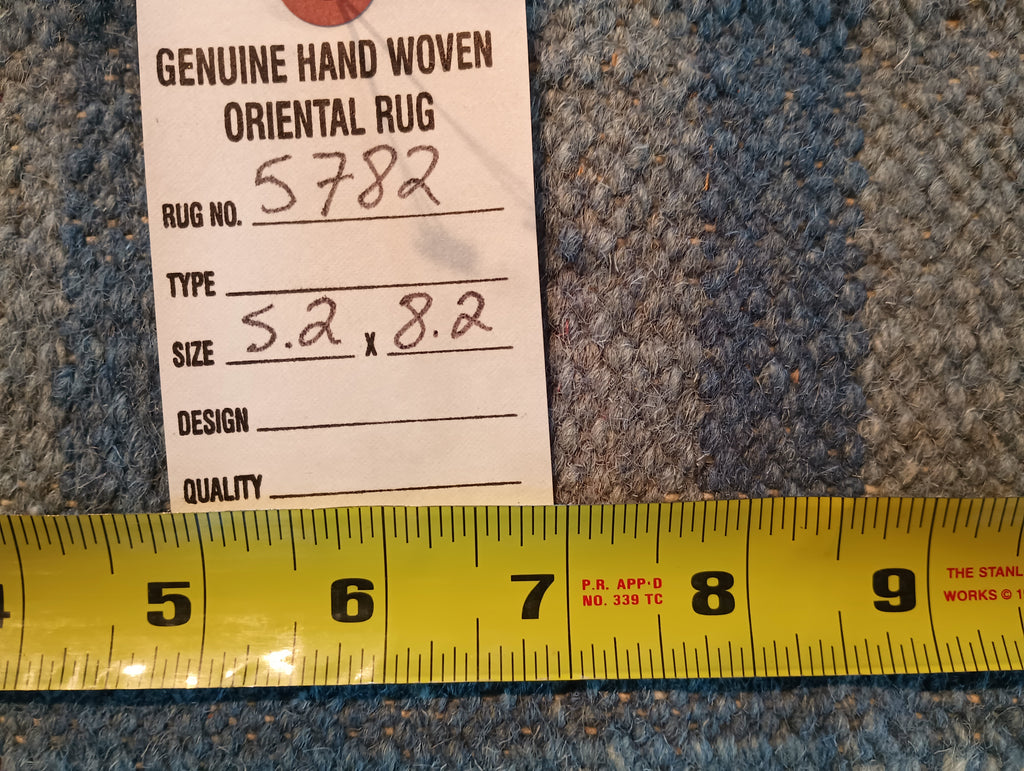 5.2 x 8.2 SALE Contemporary Handmade Rug Slate Gray #F-5782