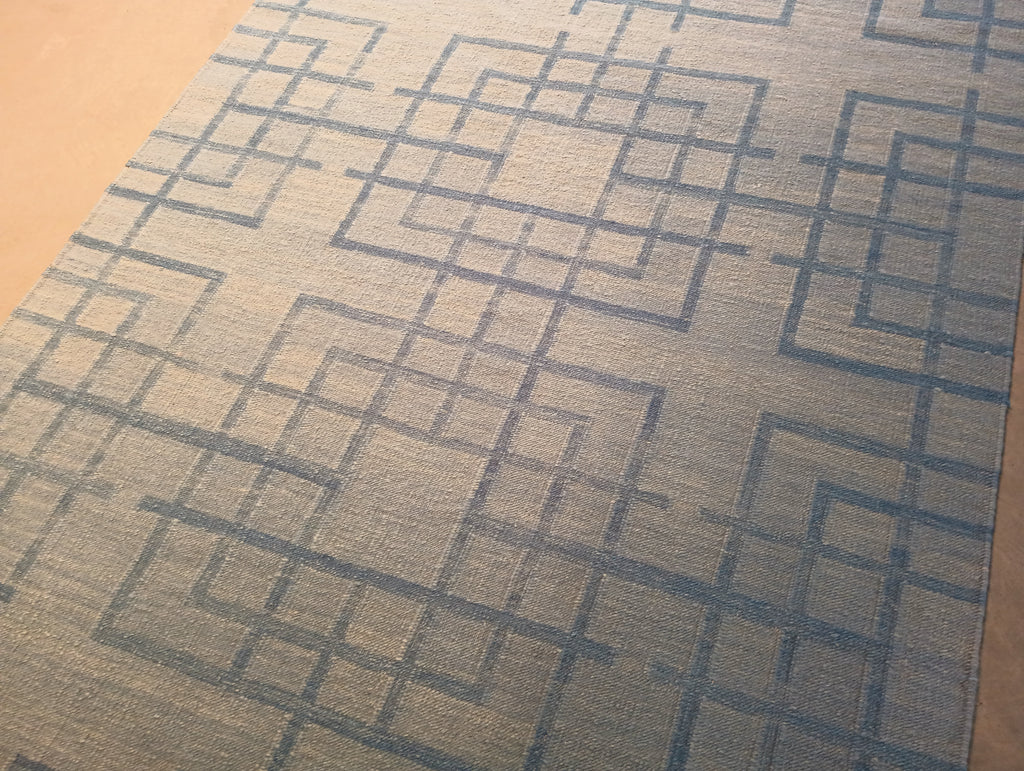 5.2 x 8.2 SALE Contemporary Handmade Rug Slate Gray #F-5782