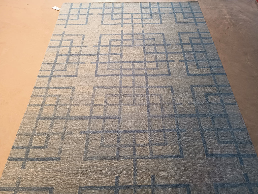 5.2 x 8.2 SALE Contemporary Handmade Rug Slate Gray #F-5782