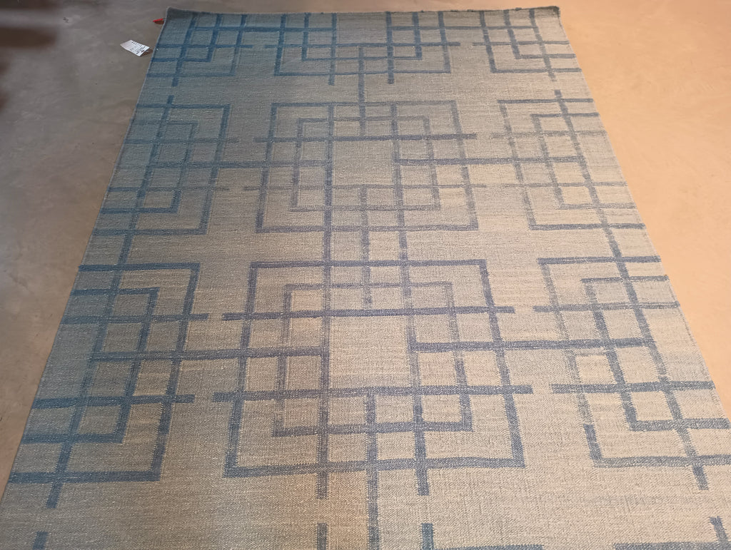 5.2 x 8.2 SALE Contemporary Handmade Rug Slate Gray #F-5782