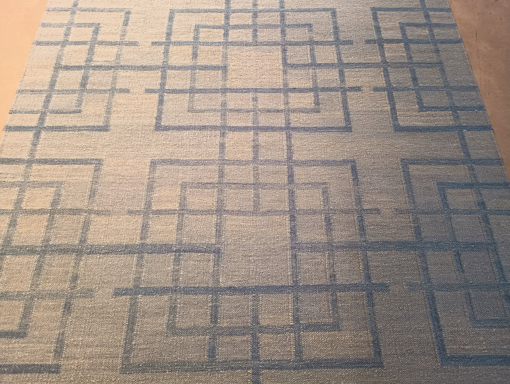 5.2 x 8.2 SALE Contemporary Handmade Rug Slate Gray #F-5782