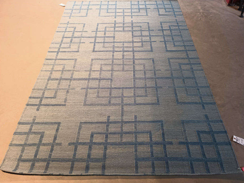 5.2 x 8.2 SALE Contemporary Handmade Rug Slate Gray #F-5782