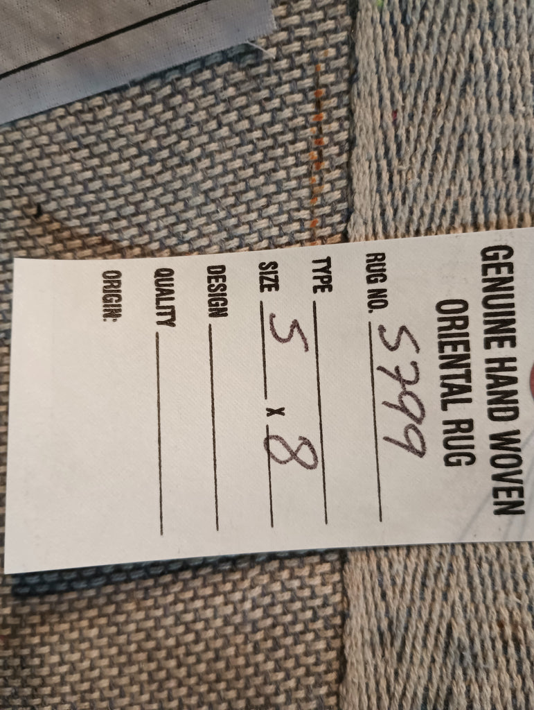 5 x 8 MODERN WOOL RUG PLAIN with border #F-5799