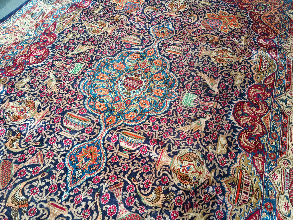 9.5 x 13 Persian Kshamar Rug Pre ownedBlue, Multi #F-5802