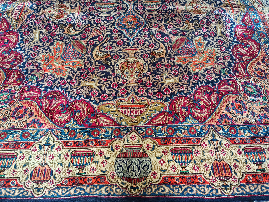 9.5 x 13 Persian Kshamar Rug Pre ownedBlue, Multi #F-5802