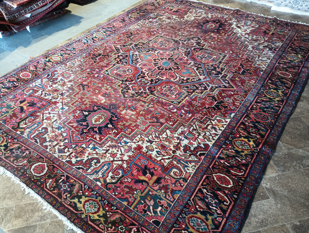 7.9 x 10.8 Persian Heriz Rug -Pre Owned #F-5811