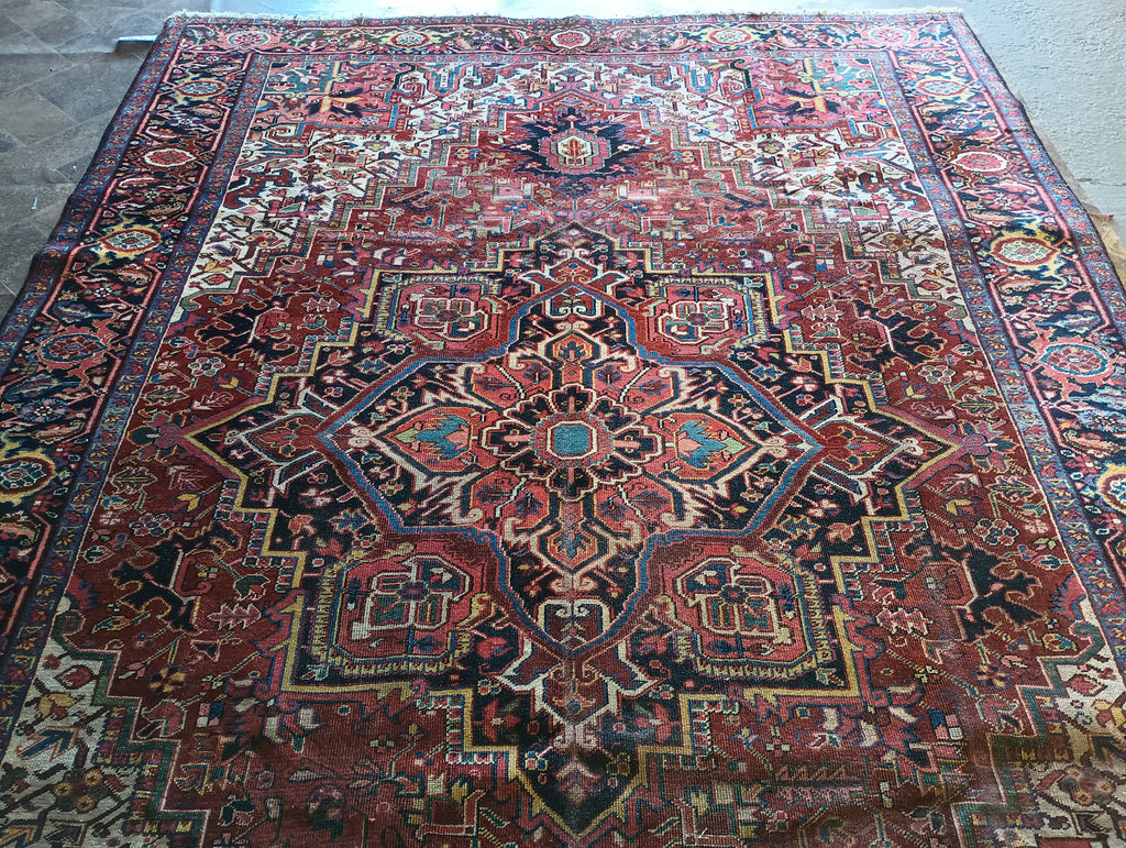 7.9 x 10.8 Persian Heriz Rug -Pre Owned #F-5811