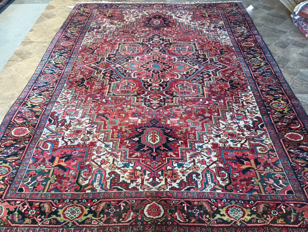 7.9 x 10.8 Persian Heriz Rug -Pre Owned #F-5811