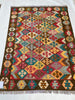 Load image into Gallery viewer, 5 x 8 Multi-Color Light Brown Kilim Rug K-91