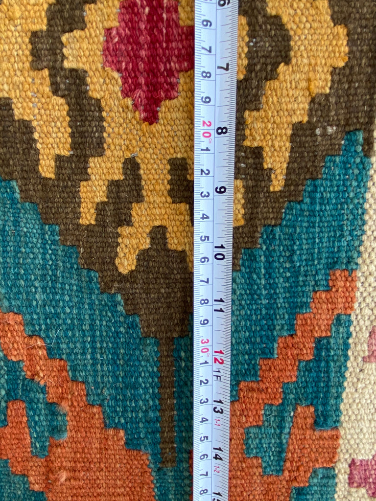 5' x 6' Multi-Color Red Kilim Rug K-104