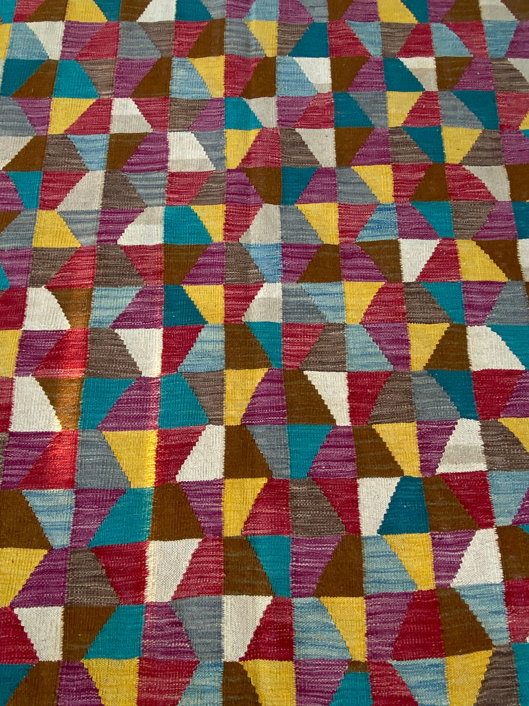 5 x 6 Multi-Color Red Kilim Rug K-122