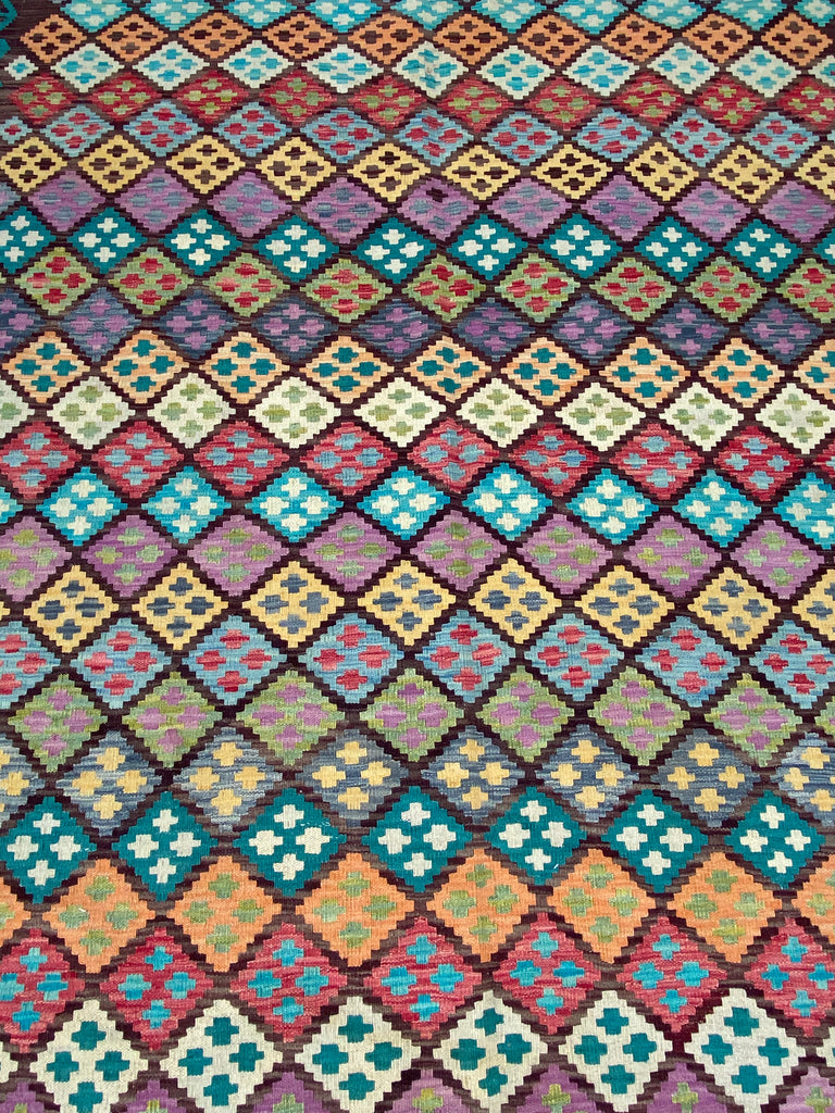5 x 8 Multi-Color Brown Kilim Rug K-124