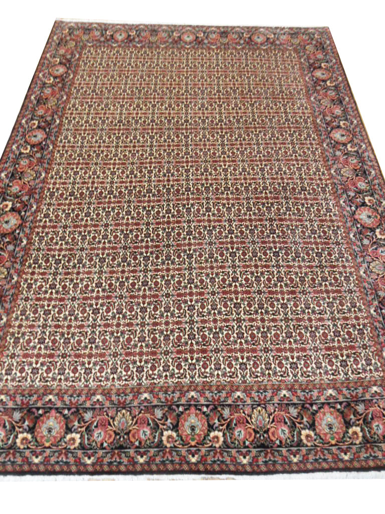 8.2 x 8.3 Brown Persian Bijar Rug #LA-368