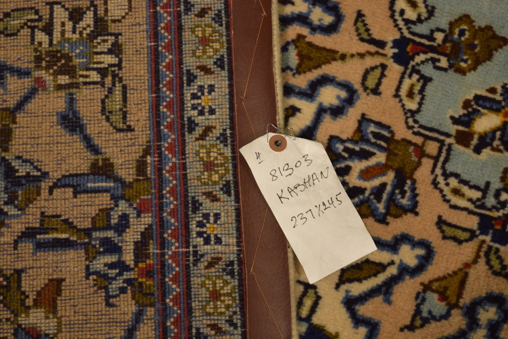 7.9 x 8.1 Ivory Traditional Persian Rug #LA-52839