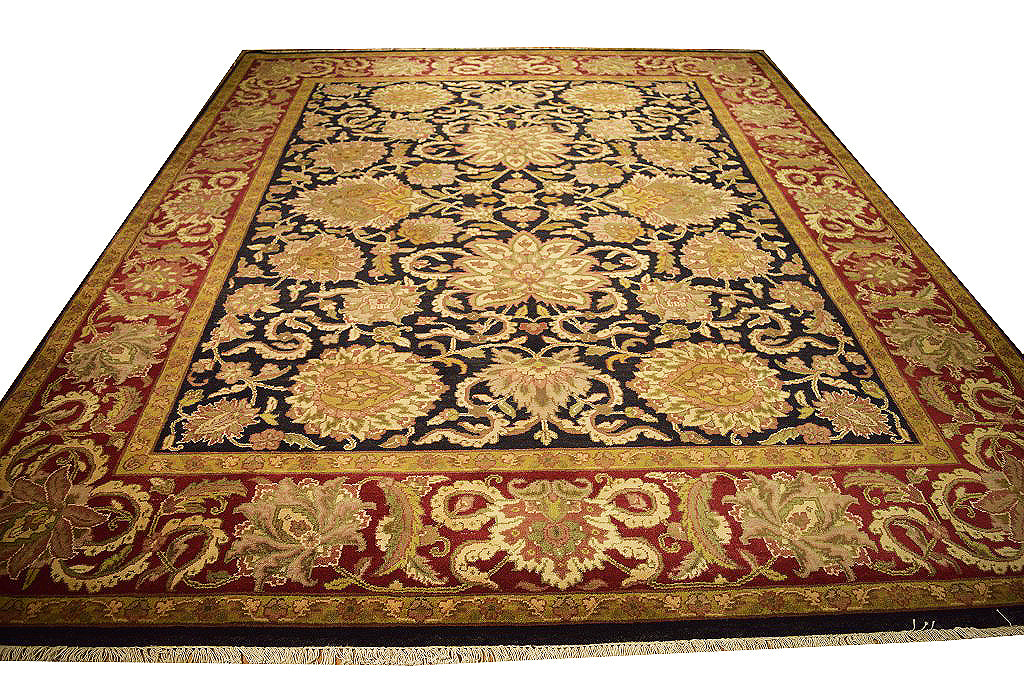8.2 x 10.2 Black, Burgundy Quality handmade jaipour Rug 52932