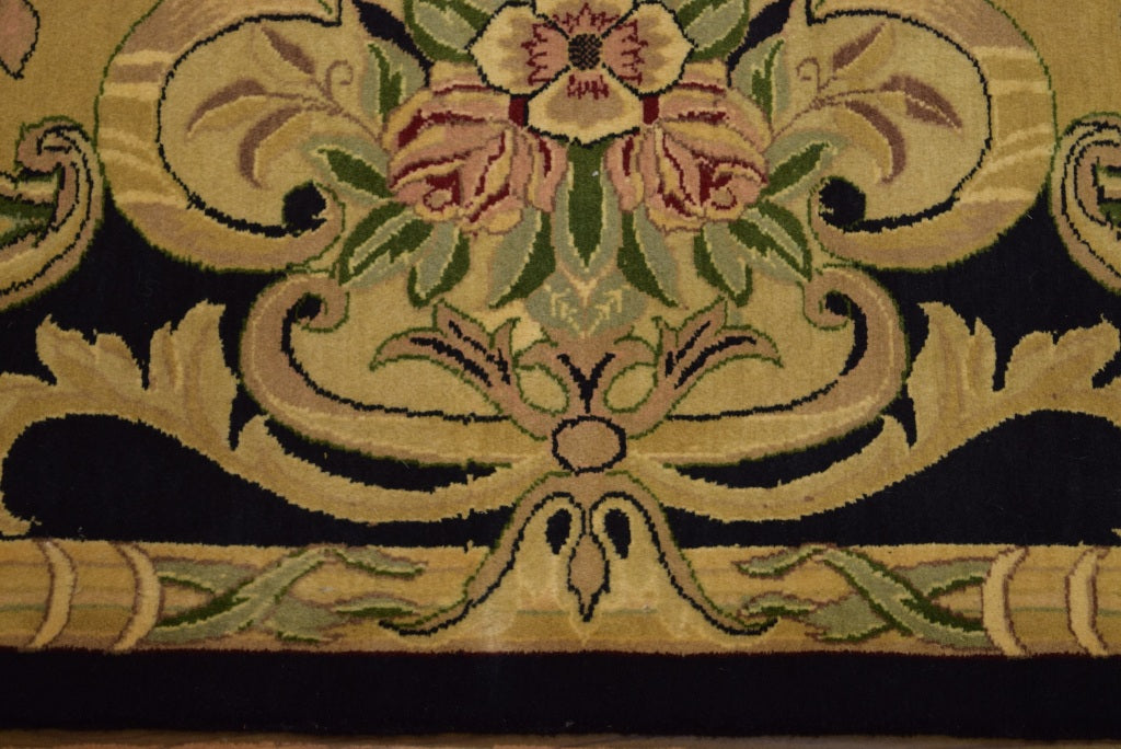 8.3 x 10 Beige Needlepoint Rug #LA-53013