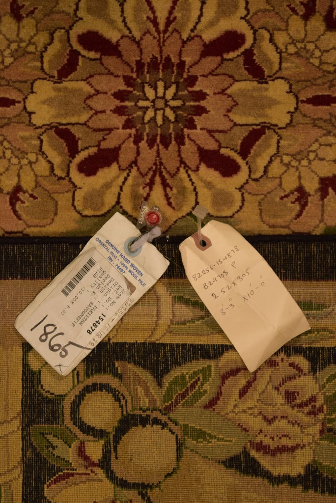 8.3 x 10 Beige Needlepoint Rug #LA-53013