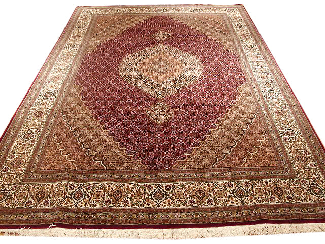 6.7 x 10.3 Red Persian Tabriz Mahi Rug 10636